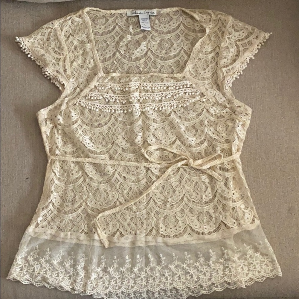 American rag cie sheer lace top